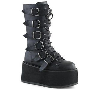 Demonia Damned 225 Black Vegan Platform Boot